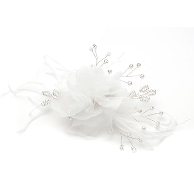 Handmade Hair Flowers accessory made with pearls and Swarovski stones