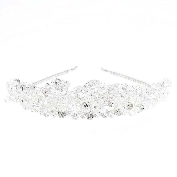 Handmade tiara with dazzling Swarovski sparkle and crystal stones