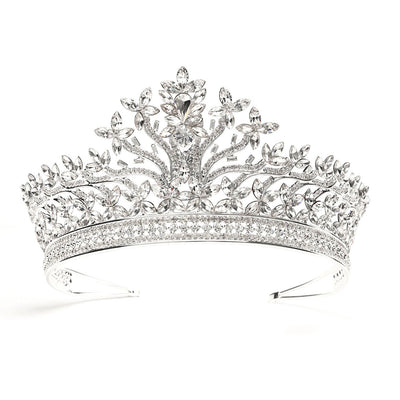 Crystal Tiara/Crown (Tiny chamomile patterned crystals)