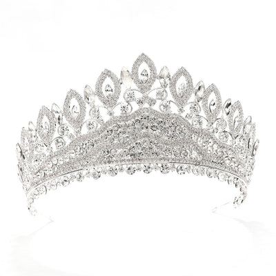 Crystal Tiara/Crown (Crystal stone with leaf motifs)